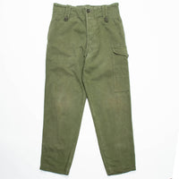 60s Vintage British Army Green Cotton Overall Trousers - 31x29