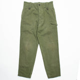 60s Vintage British Army Green Cotton Overall Trousers - 31x29