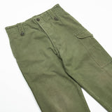 60s Vintage British Army Green Cotton Overall Trousers - 31x29