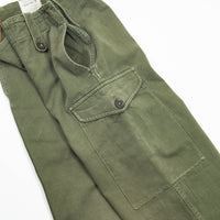 60s Vintage British Army Green Cotton Overall Trousers - 31x29