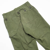 60s Vintage British Army Green Cotton Overall Trousers - 31x29