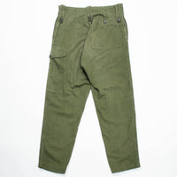 60s Vintage British Army Green Cotton Overall Trousers - 31x29