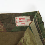 50s Vintage Belgian Brushstroke Camo Trousers - 41x28