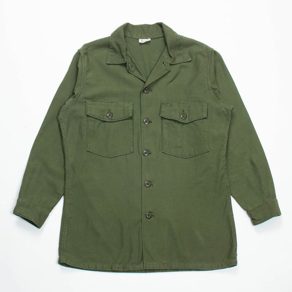 60s Vietnam War Vintage 3rd Pattern OG-107 Utility Shirt - Medium