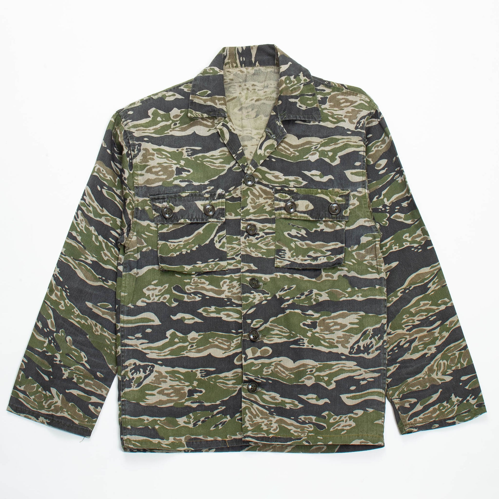ジャケット・アウター 1960s US ARMY vietnam tiger stripe shirt Extremely Rare !! True Vintage Tiger Stripe 60s Vietnam War