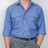Deadstock Vintage Italian Navy Chambray Shirt
