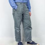 Deadstock 60s/70s Vintage Swiss Army Salt & Pepper Denim Trousers