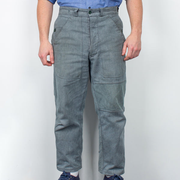 Deadstock 60s/70s Vintage Swiss Army Salt & Pepper Denim Trousers