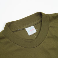 80s Vintage British Army OD Green Graphic T-Shirt - Small