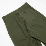 NOS 60s Vintage British Army Green Cotton Overall Trousers - 34x35