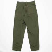 NOS 60s Vintage British Army Green Cotton Overall Trousers - 34x35