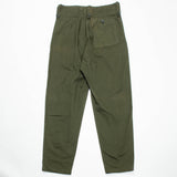 NOS 60s Vintage British Army Green Cotton Overall Trousers - 34x35