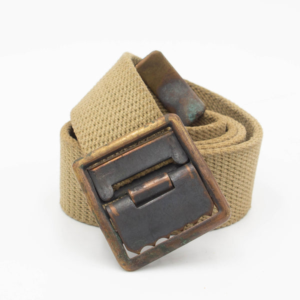 40s Vintage USMC Khaki Trouser Belt - 34"