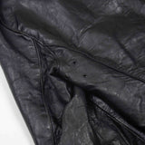 50s Vintage French Leather Pompier Firefighter Coat - Medium