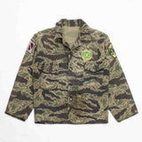 60s Vietnam War Vintage Bow Hunter's Zig-Zag Tigerstripe Shirt - Medium