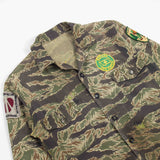 60s Vietnam War Vintage Bow Hunter's Zig-Zag Tigerstripe Shirt - Medium