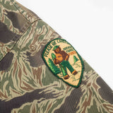 60s Vietnam War Vintage Bow Hunter's Zig-Zag Tigerstripe Shirt - Medium