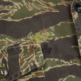 60s Vietnam War Vintage Bow Hunter's Zig-Zag Tigerstripe Shirt - Medium