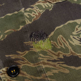 60s Vietnam War Vintage Bow Hunter's Zig-Zag Tigerstripe Shirt - Medium