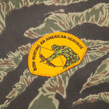 60s Vietnam War Vintage Bow Hunter's Zig-Zag Tigerstripe Shirt - Medium