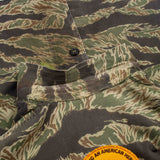 60s Vietnam War Vintage Bow Hunter's Zig-Zag Tigerstripe Shirt - Medium