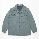 60s Vintage Swiss Army Salt & Pepper Denim Chore Jacket - Medium