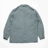 60s Vintage Swiss Army Salt & Pepper Denim Chore Jacket - Medium