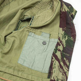 70s Vintage Portuguese Army Lizard Camo HBT Jacket - Small