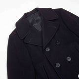 60s Vintage US Navy Black Pea Coat - Small
