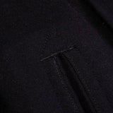 60s Vintage US Navy Black Pea Coat - Small