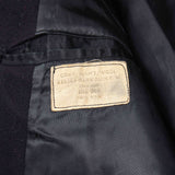 60s Vintage US Navy Black Pea Coat - Small