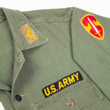 60s Vietnam War Vintage 'Witt' US Army HBT Utility Shirt - Medium