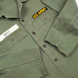 60s Vietnam War Vintage 'Witt' US Army HBT Utility Shirt - Medium