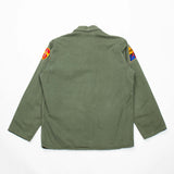 60s Vietnam War Vintage 'Witt' US Army HBT Utility Shirt - Medium