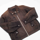 60s Vintage Japanese-Made Black Faded Harrington Jacket - Large