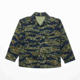 60s Vietnam War Vintage Thai Tadpole Sparse (TTS) Tigerstripe Jungle Jacket - Medium