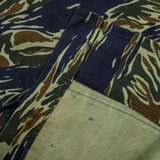 60s Vietnam War Vintage Thai Tadpole Sparse (TTS) Tigerstripe Jungle Jacket - Medium
