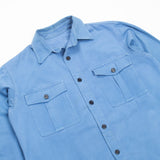 60s Vintage Royal Navy Blue Action Working Dress Shirt - Large