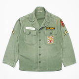 60s Vintage 16th Inf Rgt 1st Pattern OG-107 Utility Shirt - Small