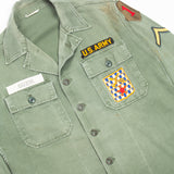 60s Vintage 16th Inf Rgt 1st Pattern OG-107 Utility Shirt - Small