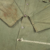 Distressed 40s WW2 Vintage '45D' HBT Jacket - Small