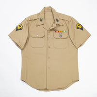 60s Vietnam War Vintage Khaki 'Class B' Shirt - Medium