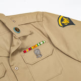 60s Vietnam War Vintage Khaki 'Class B' Shirt - Medium