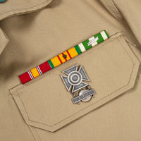 60s Vietnam War Vintage Khaki 'Class B' Shirt - Medium