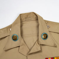 60s Vietnam War Vintage Khaki 'Class B' Shirt - Medium