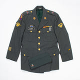 60s Vietnam War Vintage 1st Avi. Bde. Class A Uniform Jacket & Cap - Small
