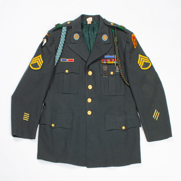 60s Vietnam War Vintage 25th ID / 101st Abn. Class A Uniform Jacket - Medium