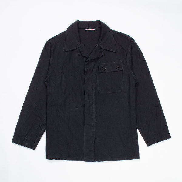 70s Vintage East German NVA Black APC Crew Shirt - Small