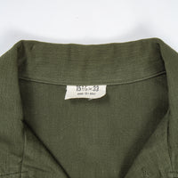 60s Vietnam War Vintage US Air Force 3rd Pattern OG-107 Sateen Utility Shirt - Medium