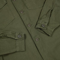 60s Vietnam War Vintage US Air Force 3rd Pattern OG-107 Sateen Utility Shirt - Medium
